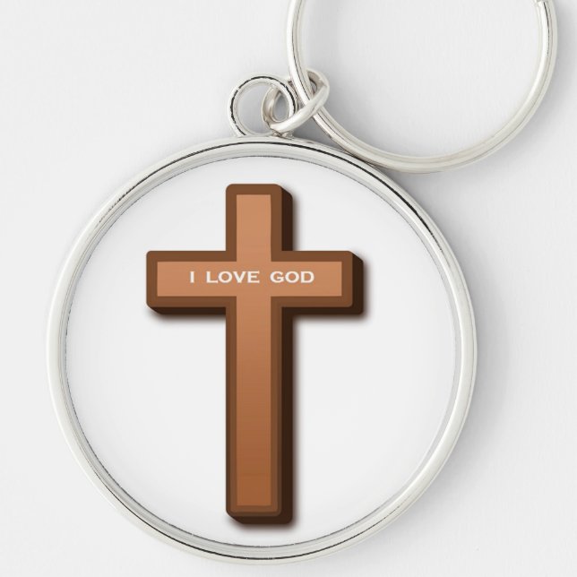 CROSS "I LIEBE GOD" SCHLÜSSELANHÄNGER (Vorne)