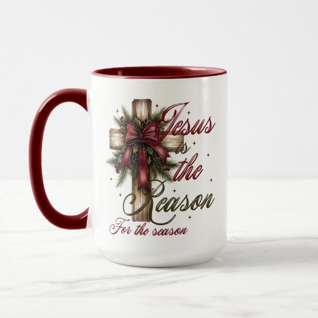Cross Jesus Is The Reason For The Season Tasse (Links)