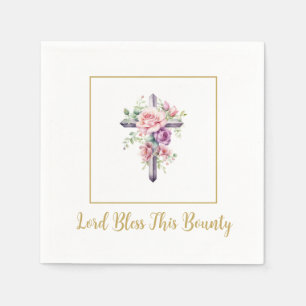 Cross Lord Bless Paper Napkins Serviette