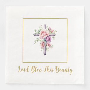 Cross Lord Bless Paper Napkins Serviette