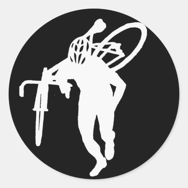 Cross-Man-Sticker Runder Aufkleber (Vorderseite)