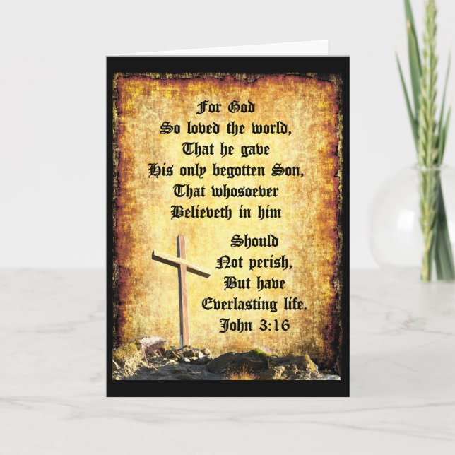 Cross & Management mit John 3vs16 Karte (Vorderseite)