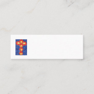 Cross Motif Mini Business Cards Visitenkarte