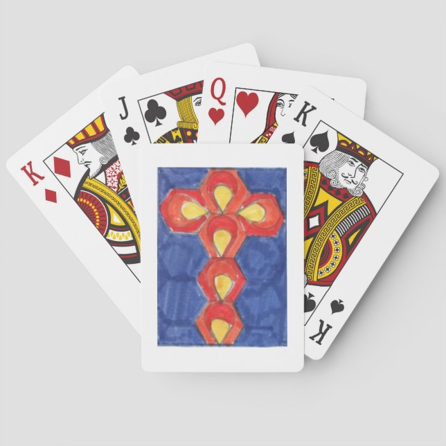 Cross Motif Playing Cards Spielkarten (Rückseite)