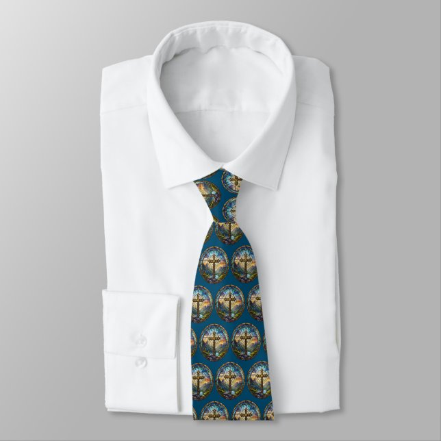 Cross Neck Tie Krawatte (Gebunden)