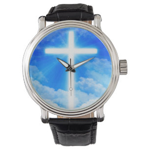 Cross of Light Jesus Christ Customizable Christian Armbanduhr
