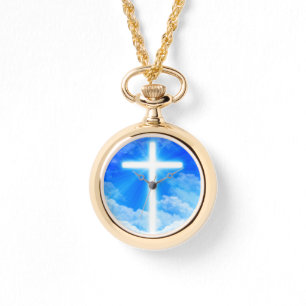 Cross of Light Jesus Christ Customizable Christian Armbanduhr