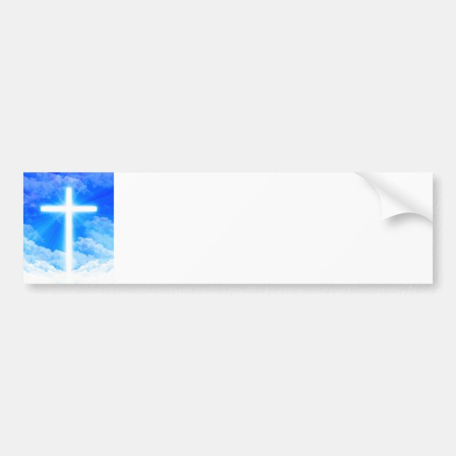 Cross of Light Jesus Christ Customizable Christian Autoaufkleber (Vorne)