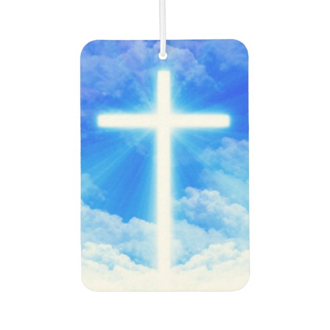 Cross of Light Jesus Christ Customizable Christian Autolufterfrischer (Vorderseite)