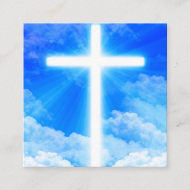 Cross of Light Jesus Christ Customizable Christian Begleitkarte (Vorderseite)