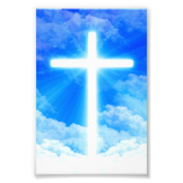 Cross of Light Jesus Christ Customizable Christian Fotodruck