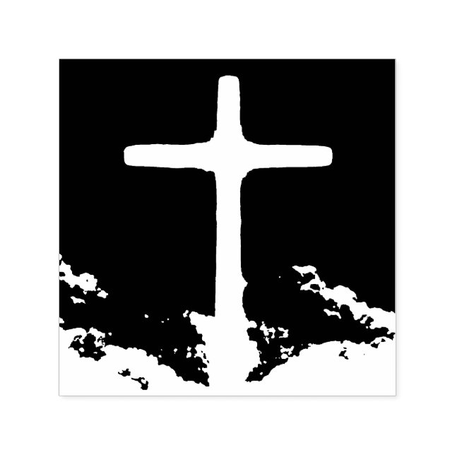 Cross of Light Jesus Christ Customizable Christian Permastempel (Design)