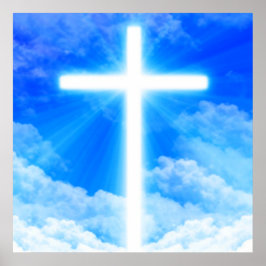 Cross of Light Jesus Christ Customizable Christian Poster