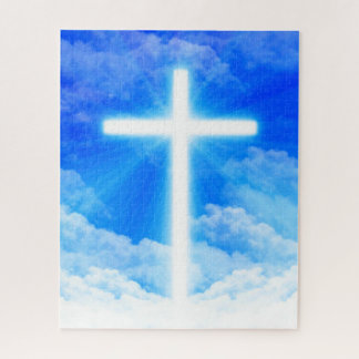 Cross of Light Jesus Christ Customizable Christian Puzzle