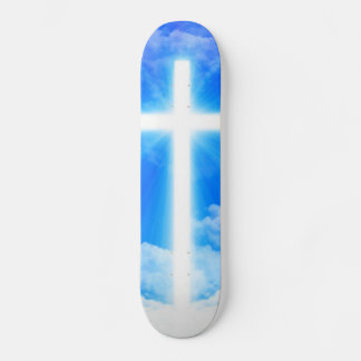 Cross of Light Jesus Christ Customizable Christian Skateboard