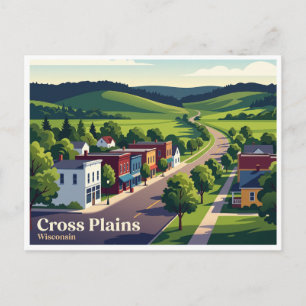 Cross Plains Wisconsin Postkarte