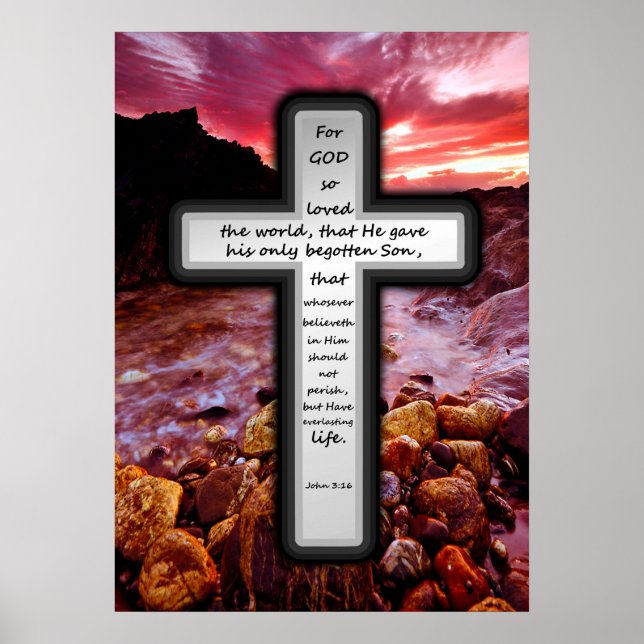 Cross Poster - John 3:16 (Vorne)