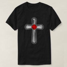 Cross Ruby Red Gemstone T-Shirt