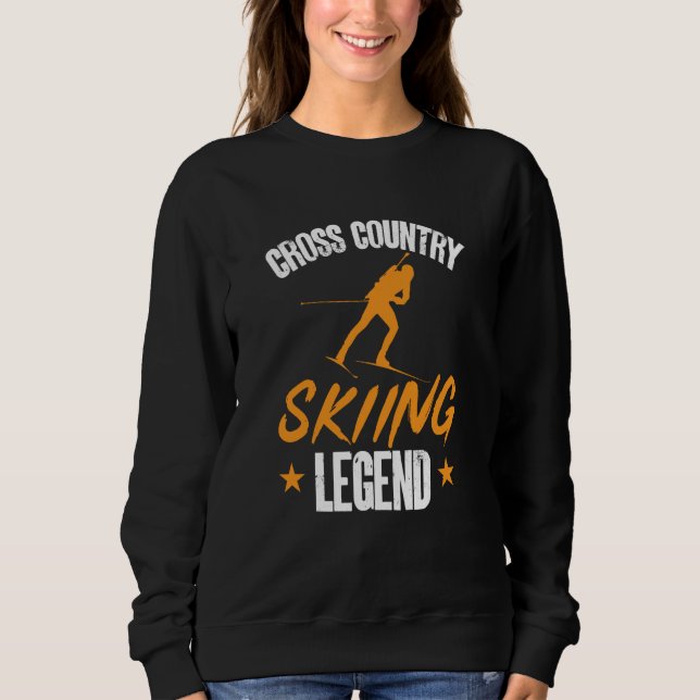 Cross Skiing Legend Biathlon Biathlete Skier Sweatshirt (Vorderseite)