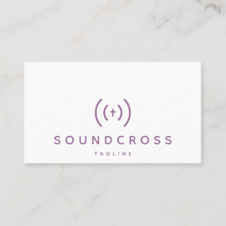 Cross & Sound Logo Geschäftskarten Vorlage Visitenkarte