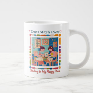 Cross Stitch Liebhaber - Sticken in meinem glückli Jumbo-Tasse