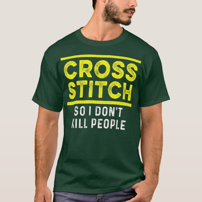 Cross Stitch People Cross Stitching Craft Lover T-Shirt (Vorderseite)