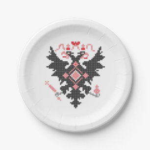 Cross-Stitch RUSSIISCHER DOPPELADLER Pappteller