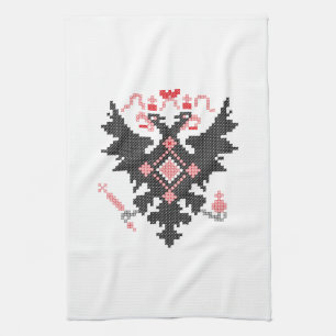 Cross-Stitch Russischer Doppeladler Geschirrtuch