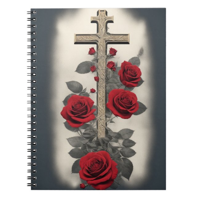 cross tattoo flower 5 notizblock (Vorderseite)