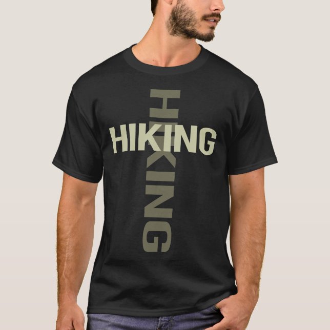 Cross-Text Wanderung Wanderer T-Shirt (Vorderseite)