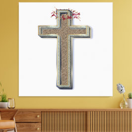Cross Wall Art mit weißem Hintergrund Leinwanddruck