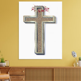 Cross Wall Art mit weißem Hintergrund Leinwanddruck