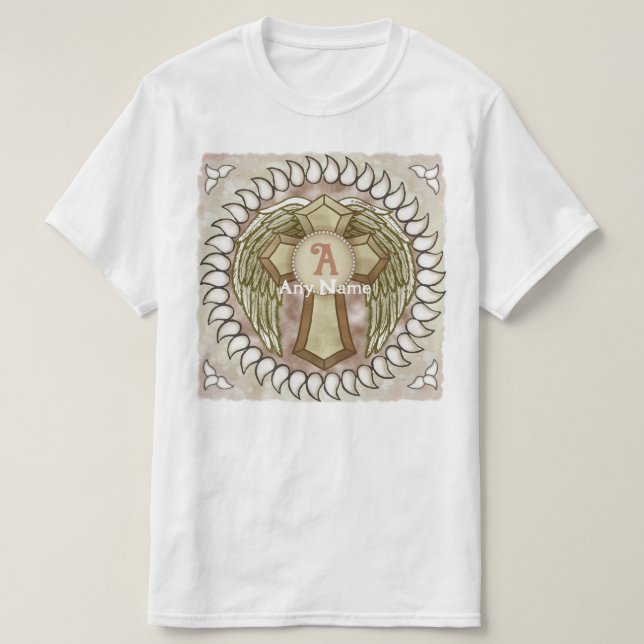 Cross Wings Monogramm T-Shirt (Design vorne)