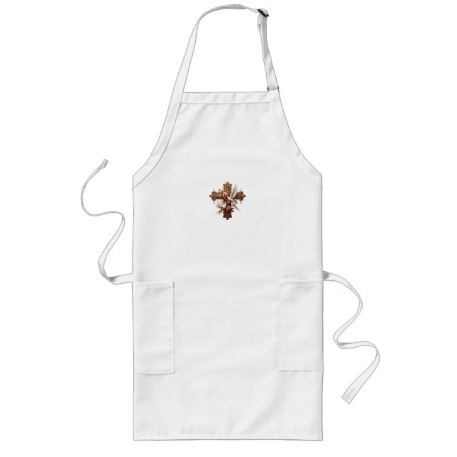 Cross with Doves - Christian Faith Inspirational D Lange Schürze (Vorne)