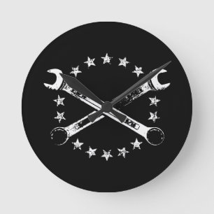 Cross Wrenches 517 Runde Wanduhr