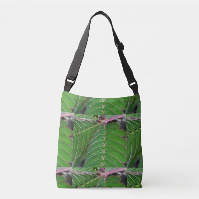 Crossbody Bag mit elegantem grünem Leaf Tragetaschen Mit Langen Trägern (Vorderseite)