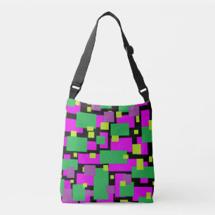 Crossbody Bag oder Tasche mit Green Magenta Black