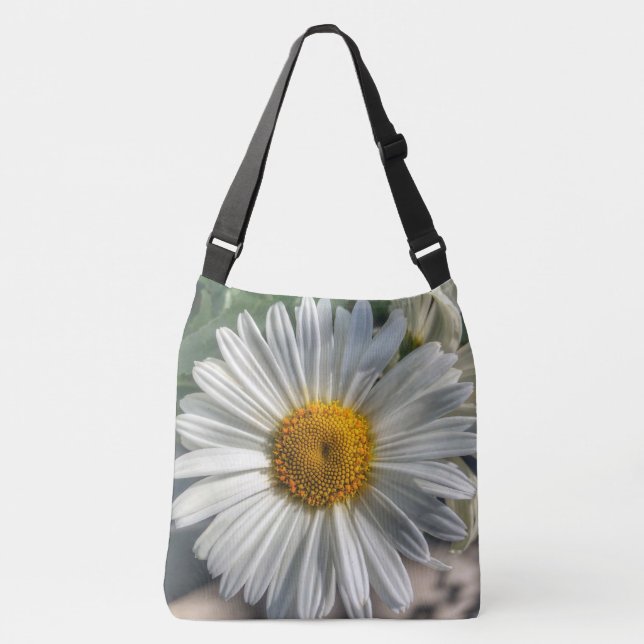 Crossbody Daisy Tote Bag Tragetaschen Mit Langen Trägern (Vorderseite)