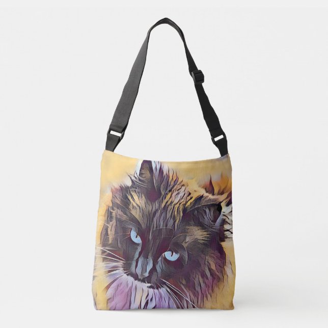 Crossbody Handtasche schöner Ragdoll Katze (Vorderseite)