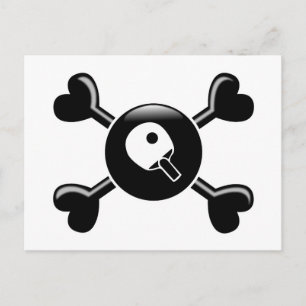 Crossbones Tischtennis Postkarte