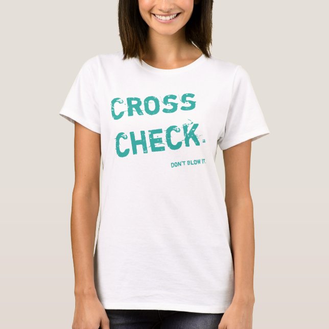 CROSSCHECK Flight Attendant T-Shirt - Aquamarin (Vorderseite)