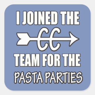 CrossCountry Running Pasta Party Stickers Geschenk