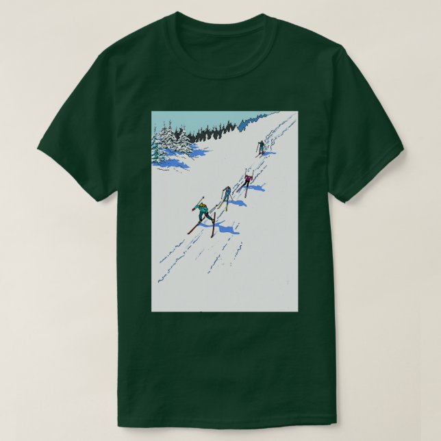 Crosscountry Skiing T-Shirt (Design vorne)