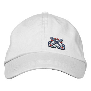 Crossed Anchors Nautical Star Stickerei Bestickte Baseballkappe