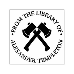 Crossed Axes Silhouette Ax Throwing Sportbibliothe Permastempel