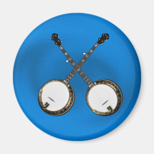 CROSSED BANJOS MAGNET