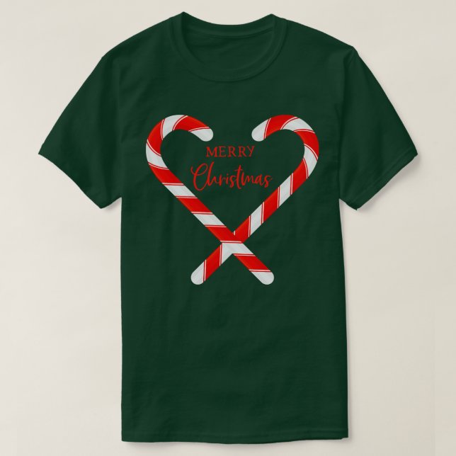 Crossed Candy Canes T-Shirt (Design vorne)