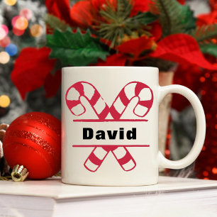 Crossed Candy Canes Weihnachten Kaffeetasse
