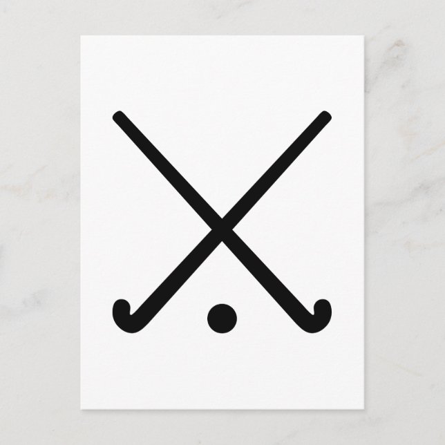 Crossed Field Hockey Clubs Postkarte (Vorderseite)