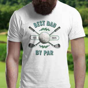 Crossed Golf Clubs & Golf Ball Bester Vater Par T-Shirt